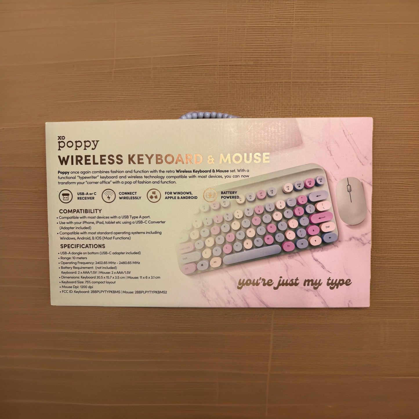 Poppy Wireless Keyboard and Mouse
