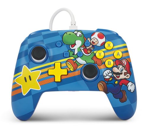 Super Mario PowerA Enhanced Wired Controller Multicolour USB Gamepad Nintendo Switch, Nintendo Switch OLED