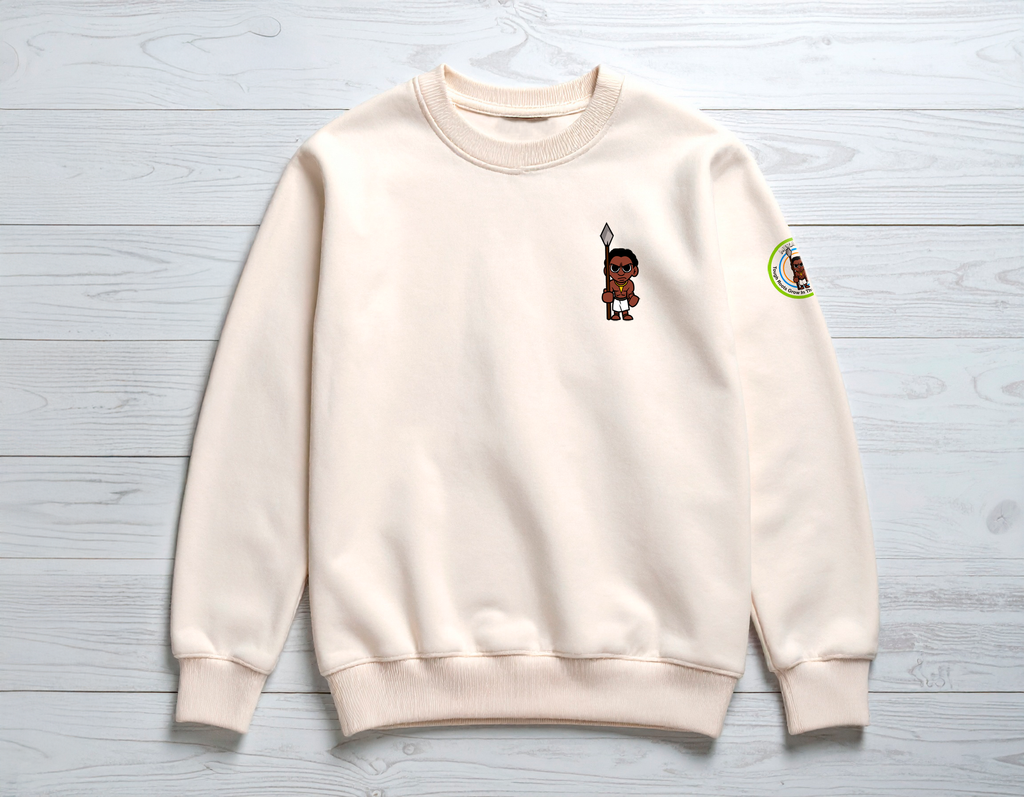 Mikasilo-Angry Poacher Ivory Crew Neck Sweatshirt
