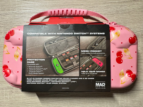 Cherry Pattern Carrying Case – Compatible with Nintendo Switch