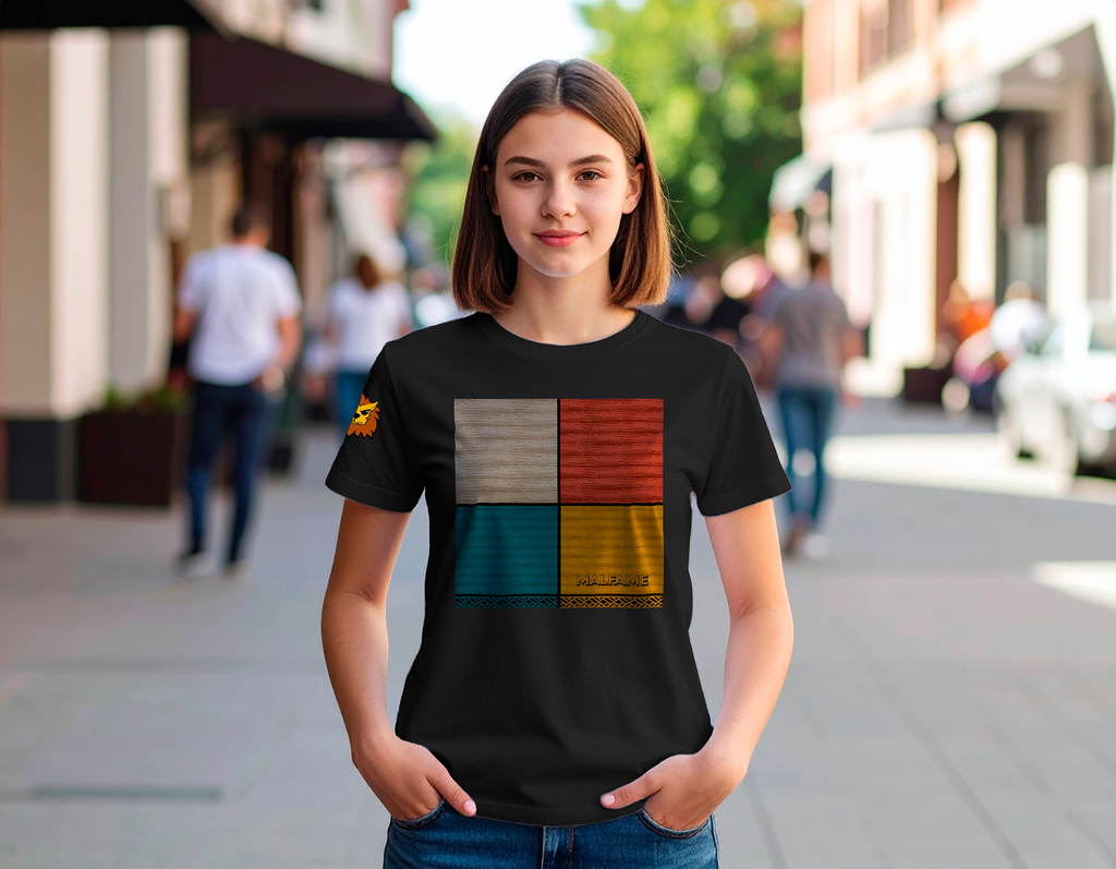 Malfame Geometric Squares Tee