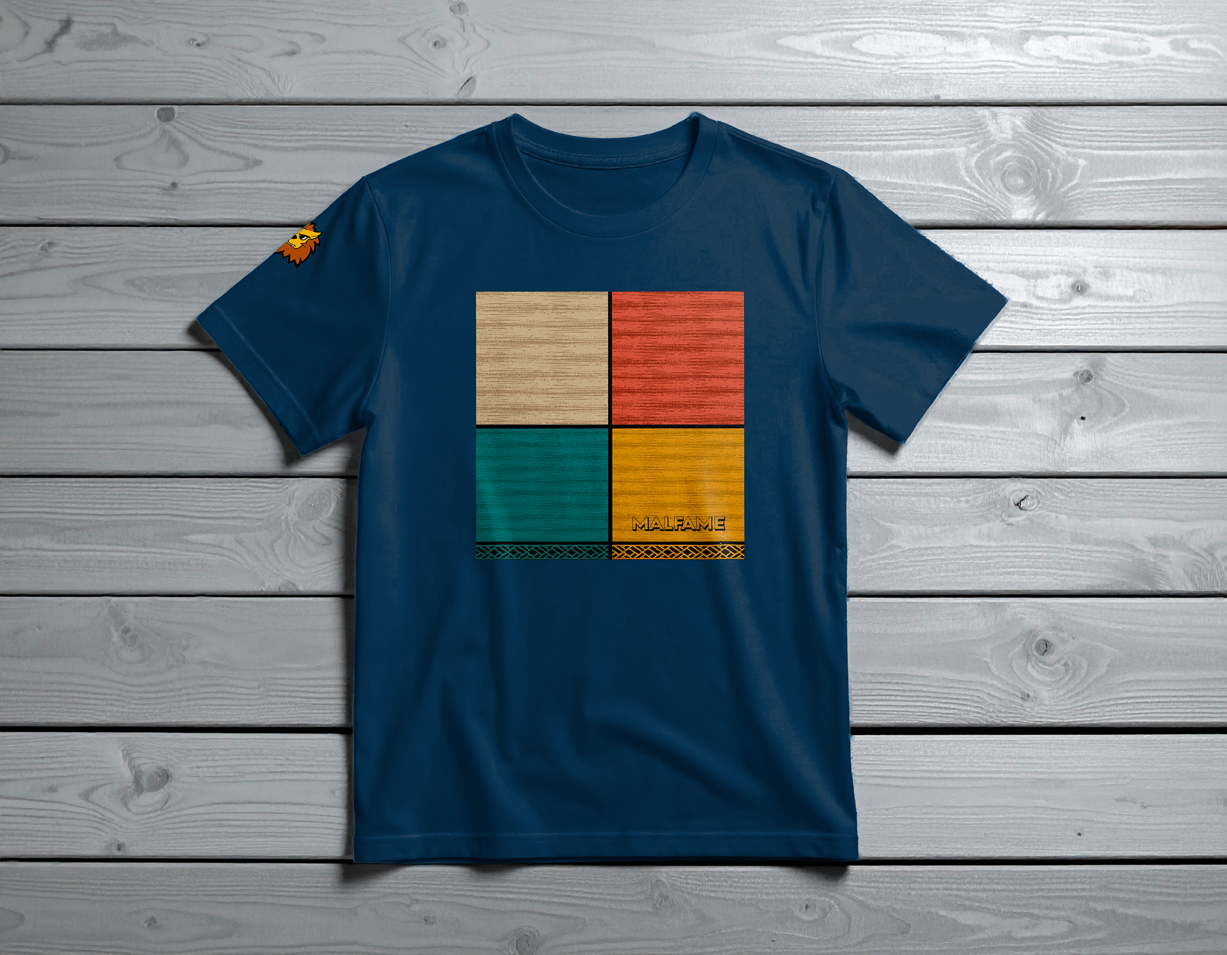 Malfame Geometric Squares Tee