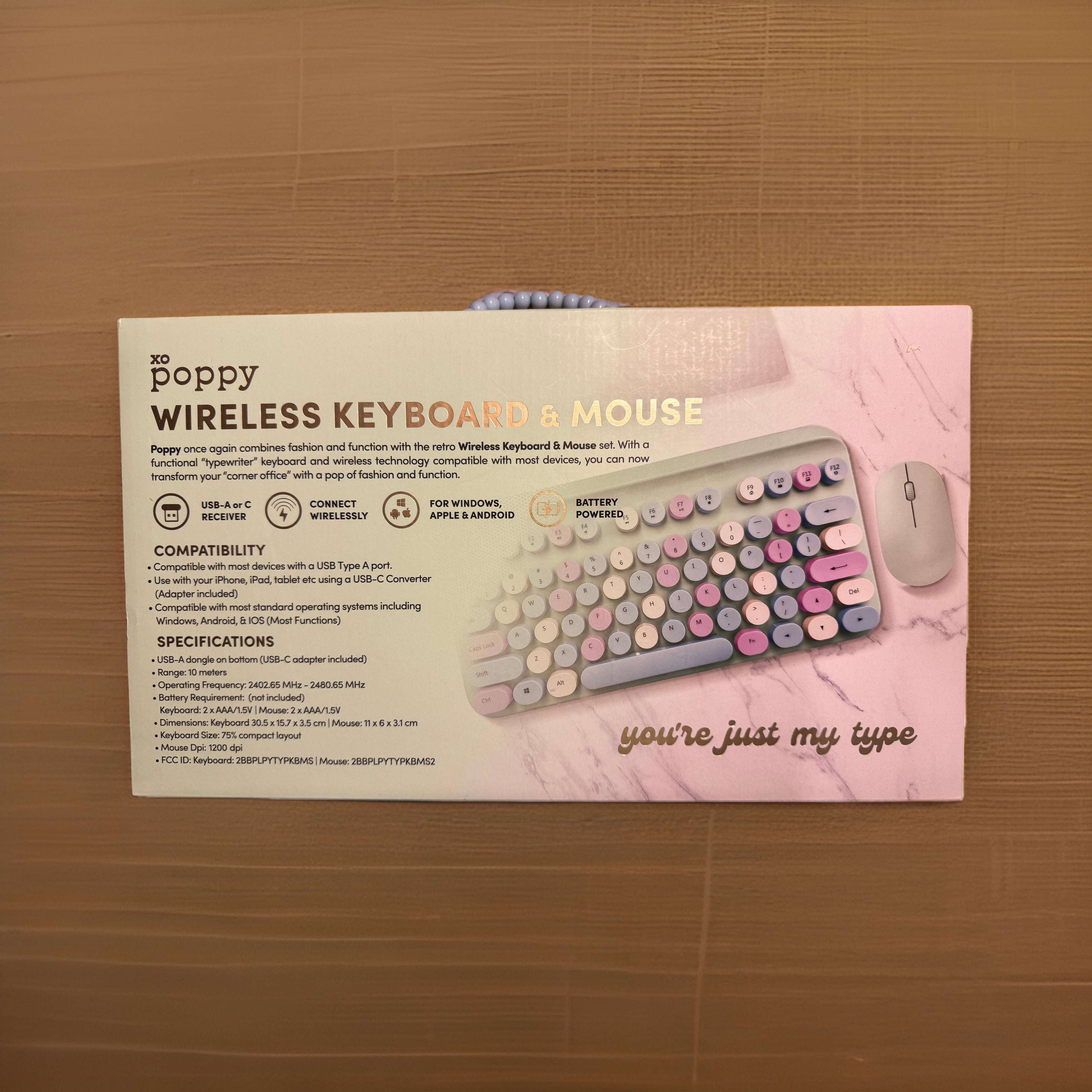 Poppy Wireless Keyboard and Mouse