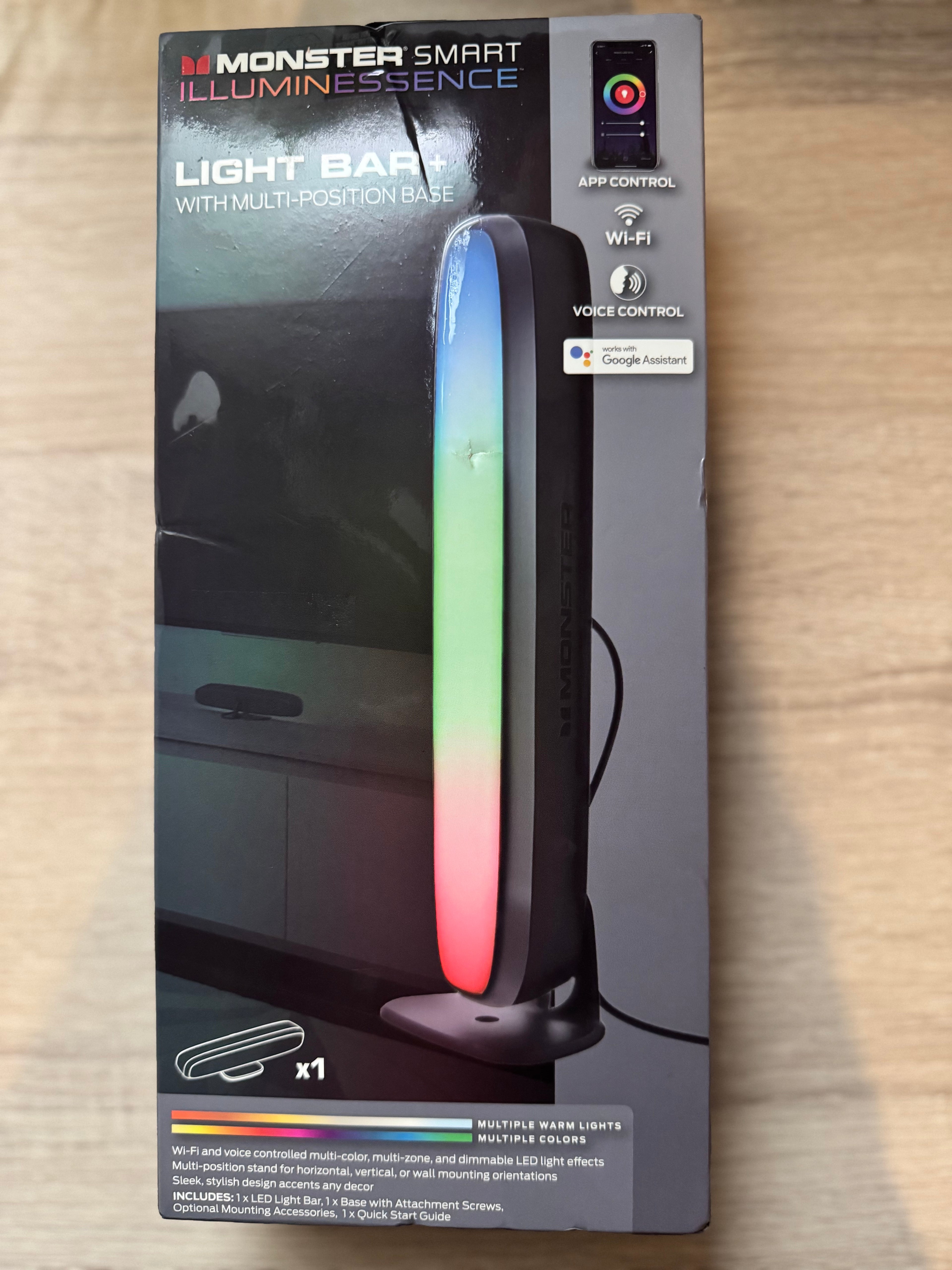Smart Wifi LED Multi-Color Light Bar, Customizable with Mobile App, Voice Control, Google Assistant.