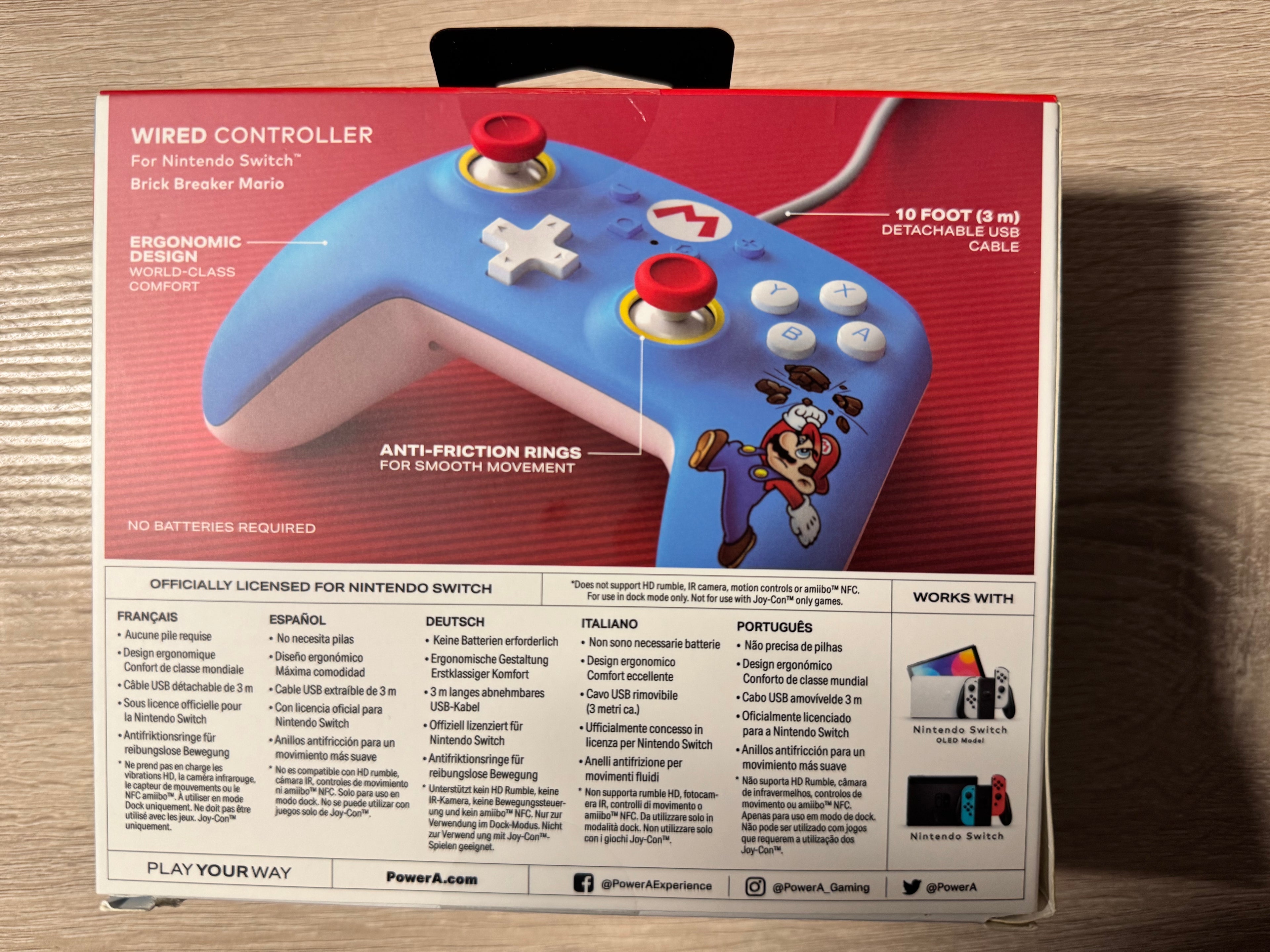 POWERA Nintendo Switch Wired Controller - Brick Breaker Mario