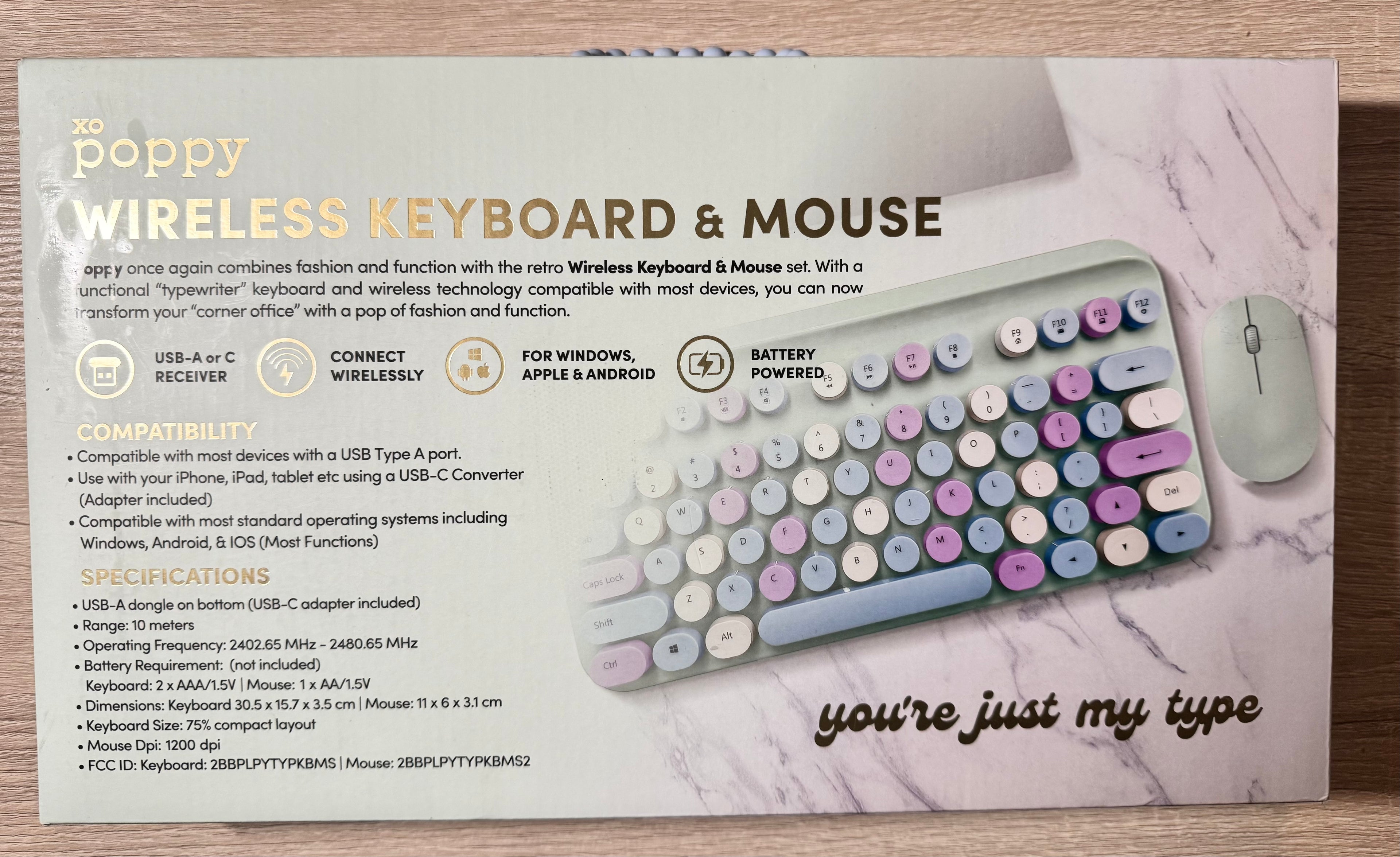 Poppy Wireless Keyboard and Mouse