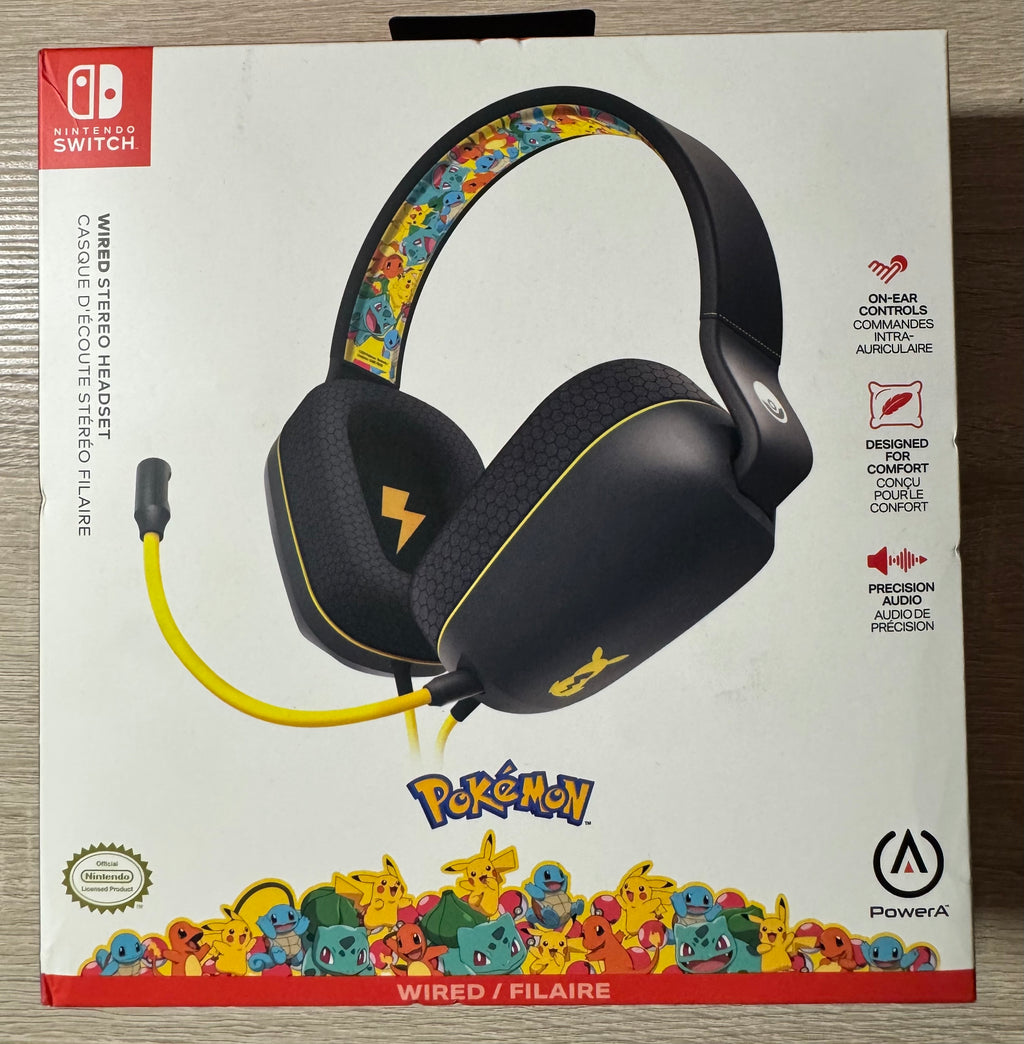 PowerA Wired Stereo Headset for Nintendo Switch Pokemon: Kanto Friends