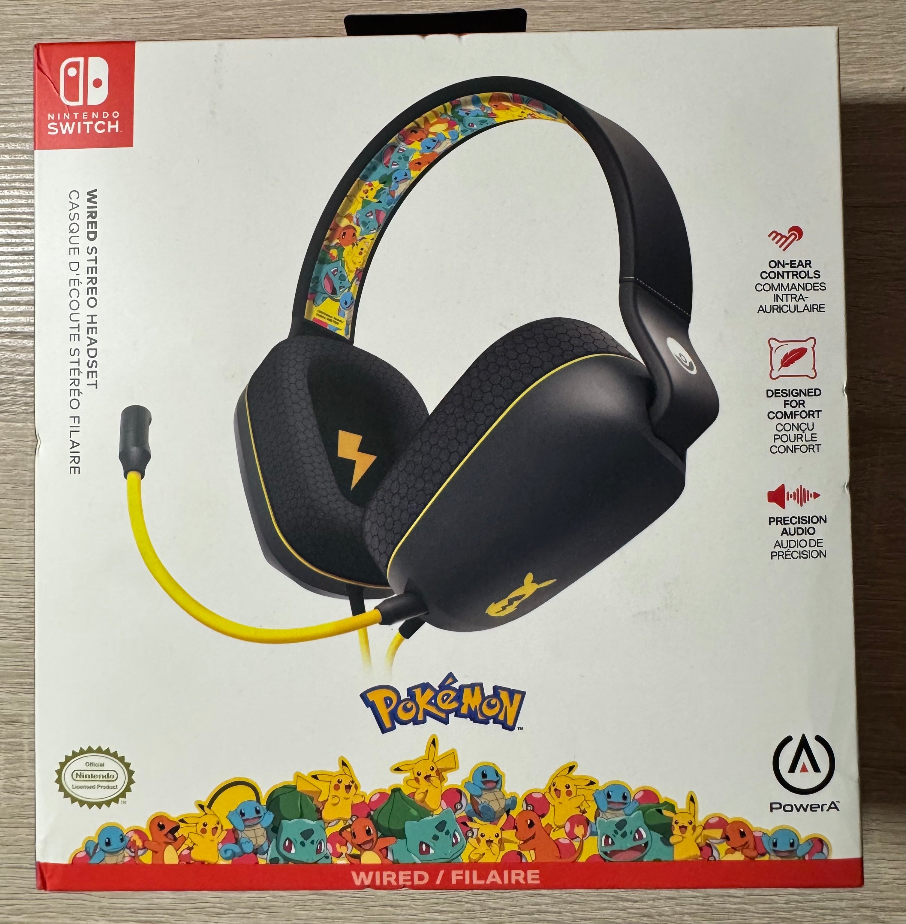 PowerA Wired Stereo Headset for Nintendo Switch Pokemon: Kanto Friends