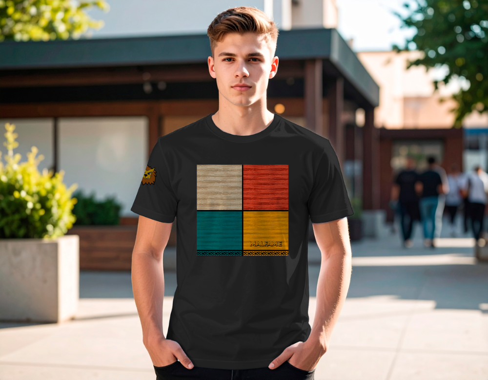 Malfame Geometric Squares Tee