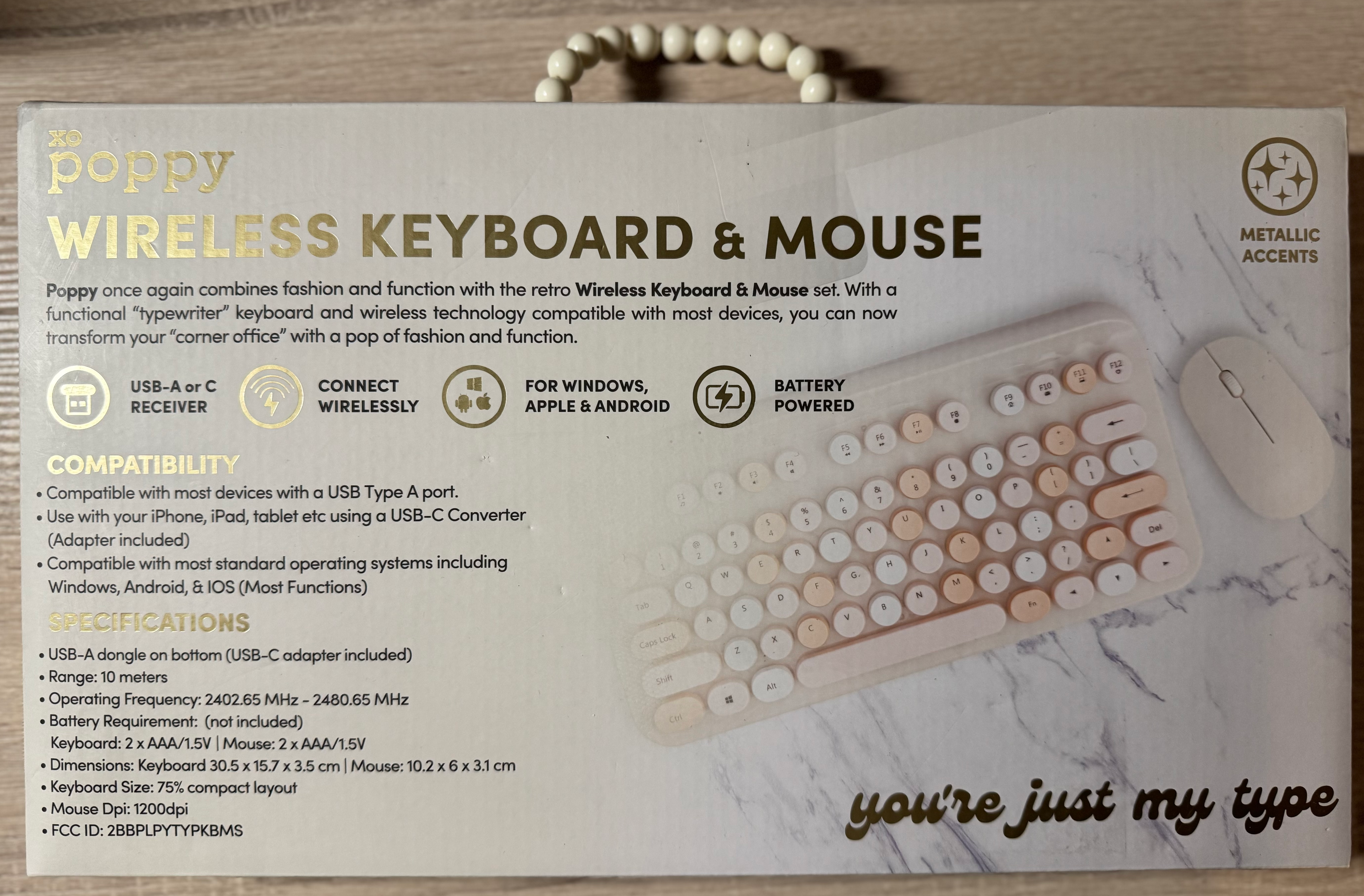 Poppy Wireless Keyboard and Mouse