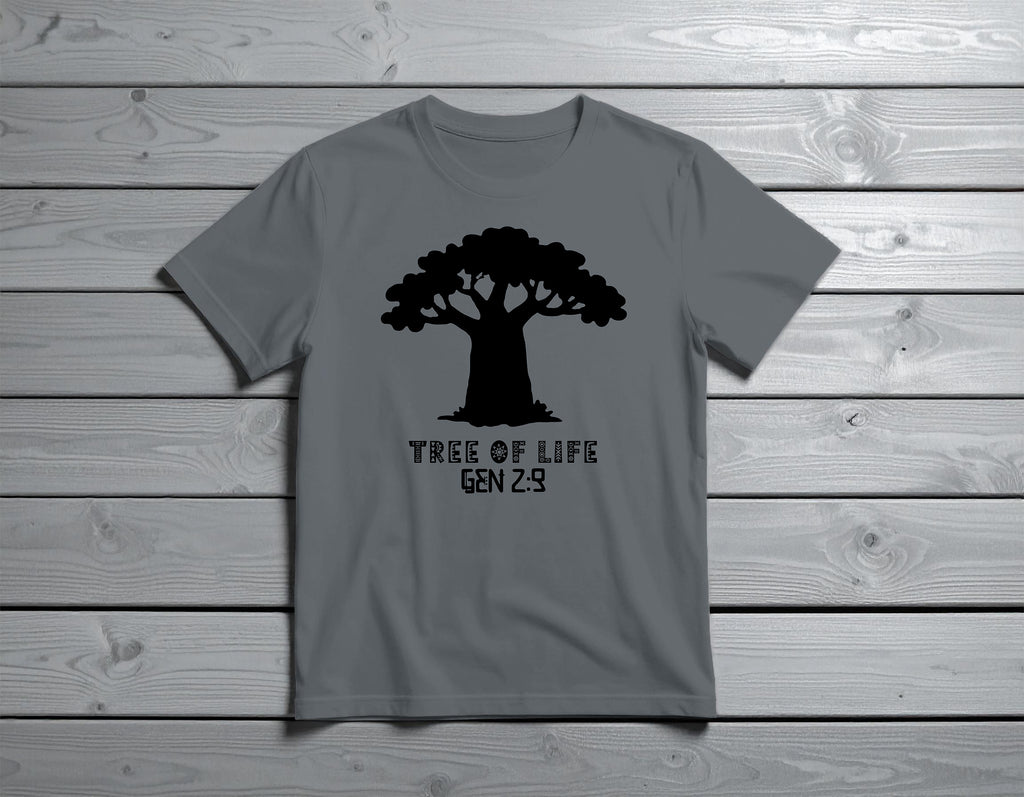 Tree of Life-Gen 2:9 T-Shirt Gray