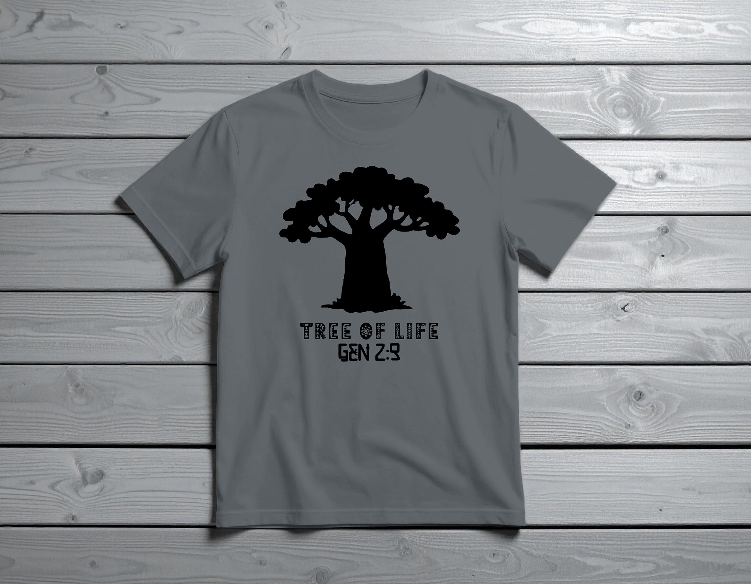 Tree of Life-Gen 2:9 T-Shirt Gray