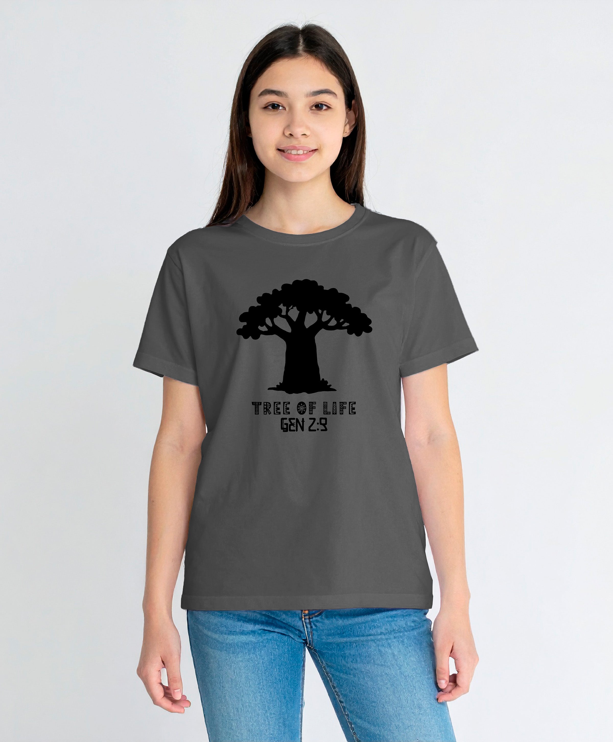 Tree of Life-Gen 2:9 T-Shirt Gray