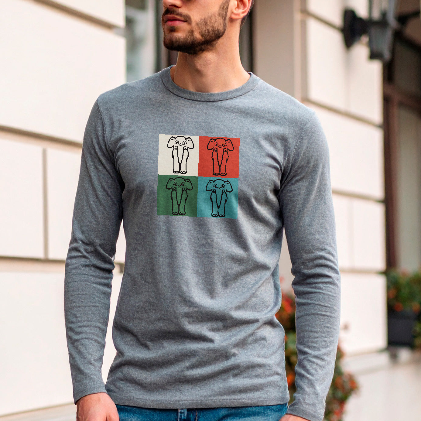 Olifant Shadow Box Long Sleeve Tee