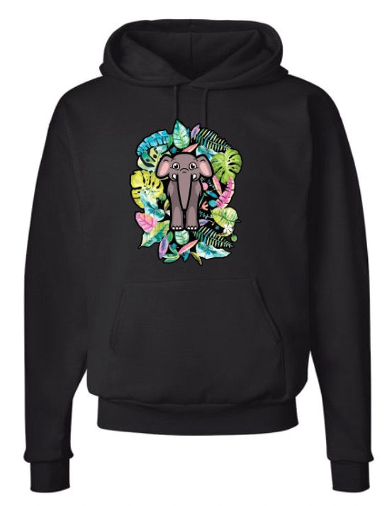 Oli Tropical Hoodie Black